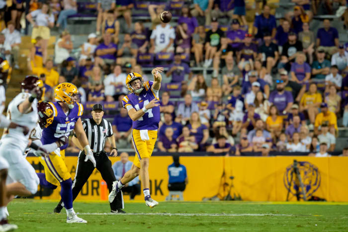 LSU signal caller Max Johnson will be looking to help LSU get revenge against Mississippi State